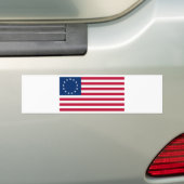 米国の旗13の星Betsy Ross バンパーステッカー (車上)