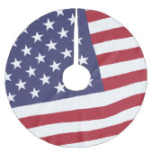 米国の旗-アメリカを祝って下さい-独立記念日 ブラッシュドポリエステルツリースカート (正面)