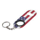 米国の旗 キーホルダー栓抜き (正面アングル)