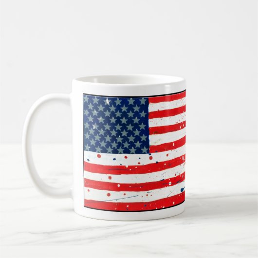 米国の旗 コーヒーマグカップ (左)