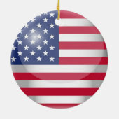 米国の旗 セラミックオーナメント (裏面)