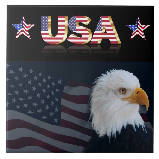 米国の旗 タイル (正面)