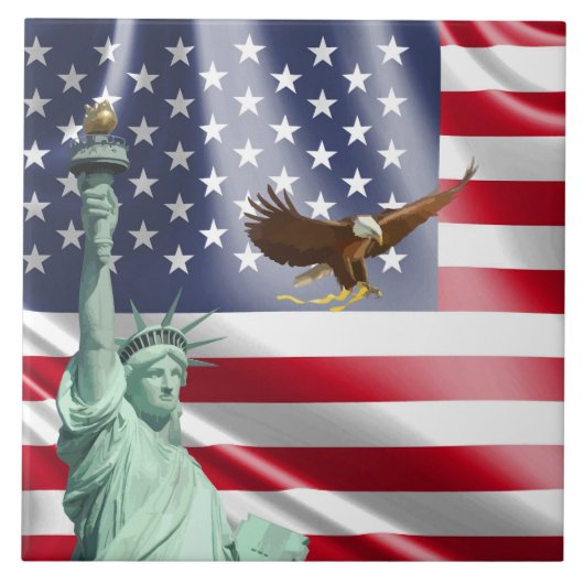 米国の旗 タイル (正面)