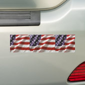 米国の旗 バンパーステッカー (車上)