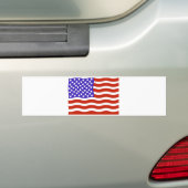 米国の旗 バンパーステッカー (車上)