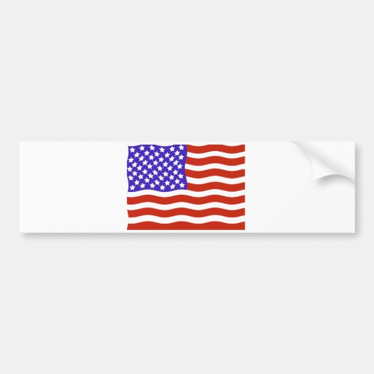 米国の旗 バンパーステッカー (正面)
