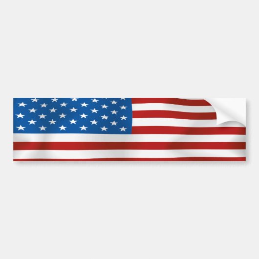 米国の旗 バンパーステッカー (正面)