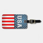 米国の旗 ラゲッジタグ (正面横)