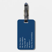 米国の旗 ラゲッジタグ (裏面縦)