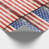 米国の旗 ラッピングペーパー (角)