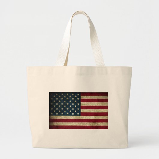米国の旗 ラージトートバッグ (正面)