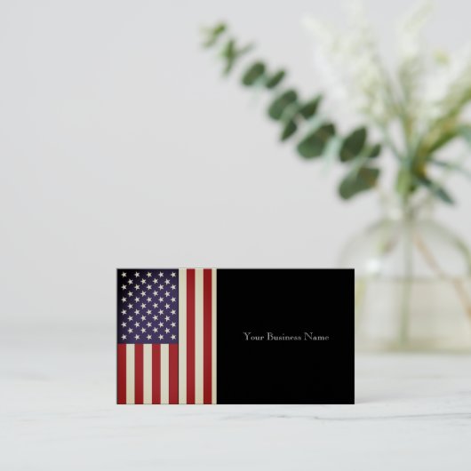 米国の旗 名刺 (スタンド正面)