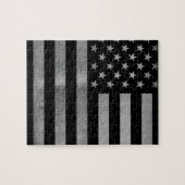 米国の旗BW ジグソーパズル (横)