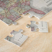 米国の旧道路地図。 ジグソーパズル (側面)