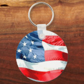 米国の星とストライプのキーチェーン キーホルダー (正面)