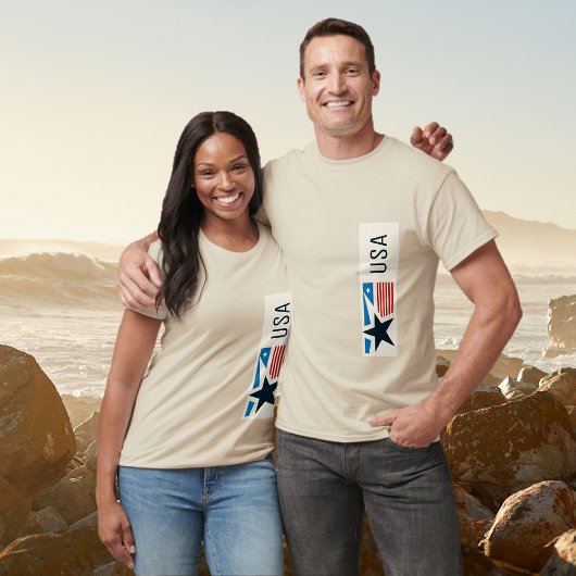 米国の星とストライプのグラフィック Tシャツ