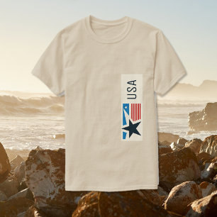 米国の星とストライプのグラフィック Tシャツ