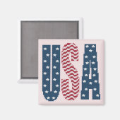 米国の星とストライプ磁石 マグネット (正面/裏面)