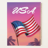 米国の星とストライプ プランナー手帳 (裏面)