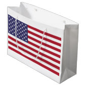 米国の星とストライプ ラージペーパーバッグ (正面アングル)