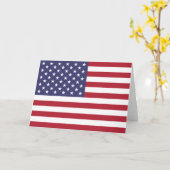 米国の星と縞 カード (黄色い花)