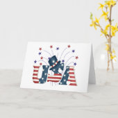 米国の星条旗のTシャツおよびギフト カード (黄色い花)