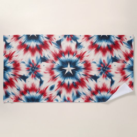 米国の星 ビーチタオル (正面)