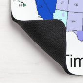 米国の時間帯 マウスパッド (コーナー)