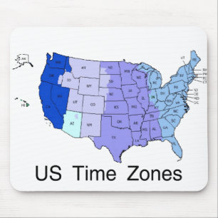 米国の時間帯 マウスパッド