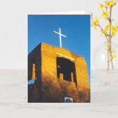 米国の最も古い教会構造 カード (黄色い花)