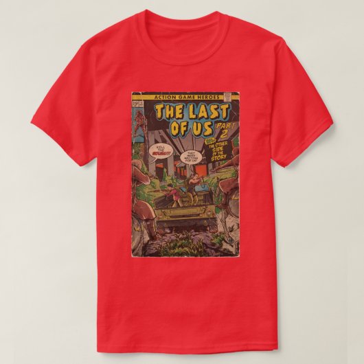 米国の最後の2待ち伏せファンアート漫画カバー Tシャツ (デザイン正面)
