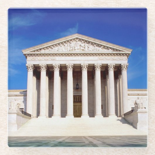 米国の最高裁判所の建物、Washington D.C.、米国 ガラスコースター (正面)