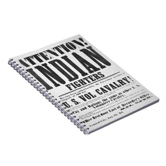 米国の有志の騎兵隊のための募集ポスター、 ノートブック (右側)