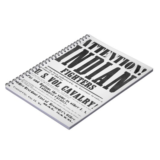 米国の有志の騎兵隊のための募集ポスター、 ノートブック (左側)