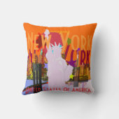 米国の枕ニューヨークシティのスカイラインの自由の女神 クッション (裏面)