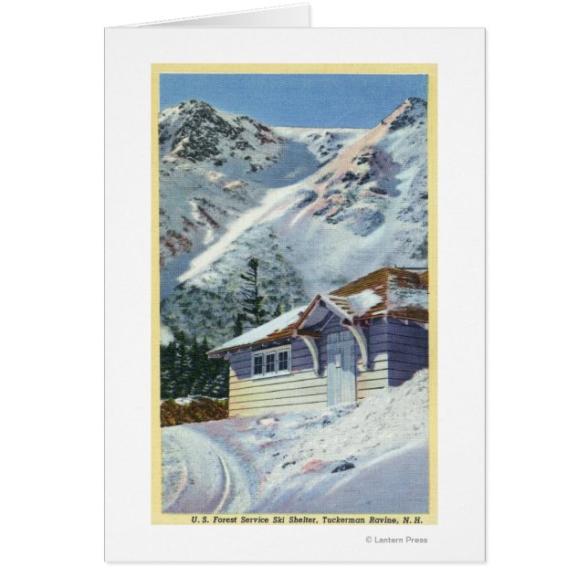 米国の森林サービススキーシェルターのビュー (正面)