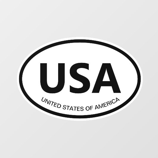 米国の楕円形の国コードまたは州の省略形の車 ウィンドウサイン (シート)