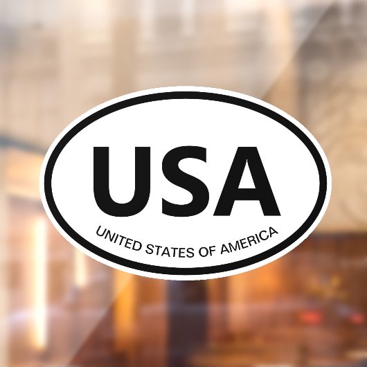 米国の楕円形の国コードまたは州の省略形の車 ウィンドウサイン (シート2)