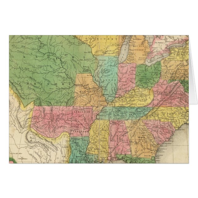 米国の歴史地図 (正面横)