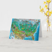 米国の歴史的なルート66 カード (黄色い花)