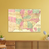 米国の歴史軍隊地図 キャンバスプリント (インサイチュ (リビング))