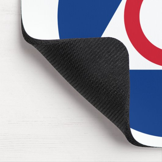 米国の民間防衛のロゴのヴィンテージの記号 マウスパッド (コーナー)