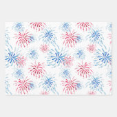 米国の水彩国旗 ラッピングペーパーシート (正面3)