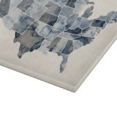 米国の水彩画の地図 カッティングボード (角)