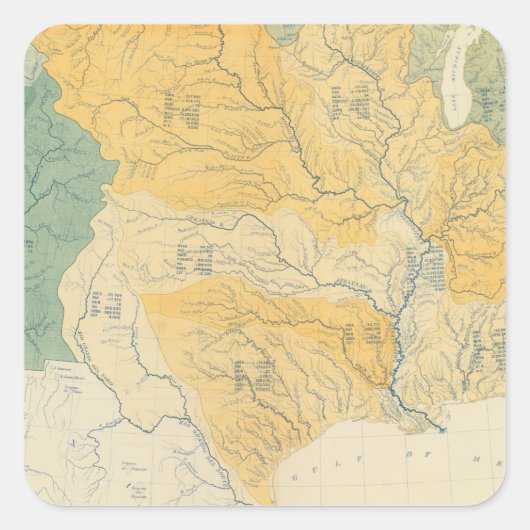 米国の河川システム スクエアシール (正面)