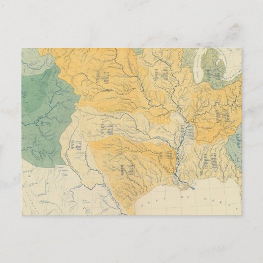 米国の河川システム ポストカード (正面)