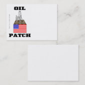 米国の油パッチ、名刺、油、装備、石油企業家 名刺 (正面/裏面)