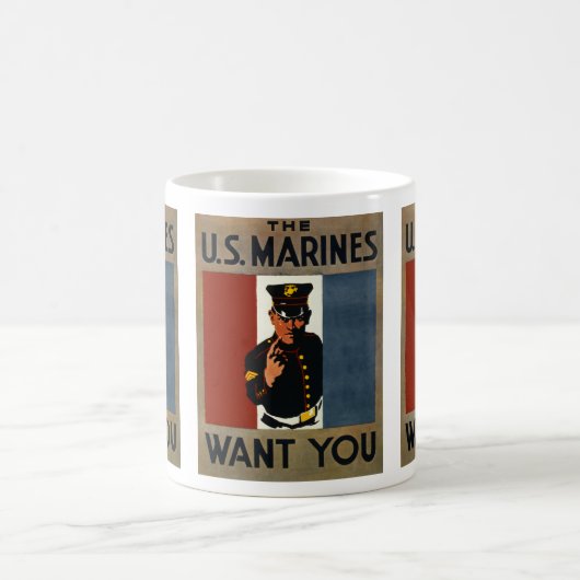 米国の海兵隊員はほしいと思います コーヒーマグカップ (中央)