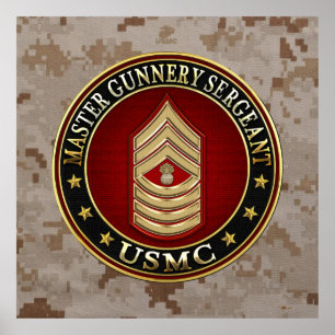 米国の海兵隊員: マスターの特務曹長(USMC MGySgt) ポスター