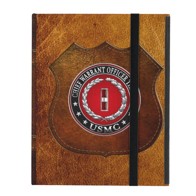 米国の海兵隊員: 主な令状3 (USMC CWO-3) [3D] iPad ケース (正面(閉時))